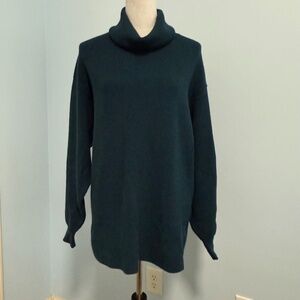 Free People Women’s Softly Structured Blue/green Oversized Knit Sweater Size XS